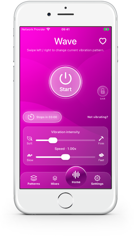 Vibrator Home with the Pink color theme